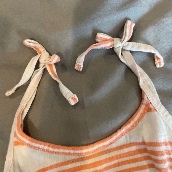 Treasure & Bond Girls Coral Striped Flowy Peplum Tank Top L - Picture 4 of 4